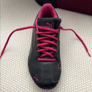 Puma Black Sneakers with Pink Highlights